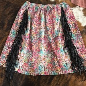 Colorful Fringe Women's Skirt
